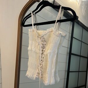 NEW without Tags | Reversible Sheer Corset Style Top